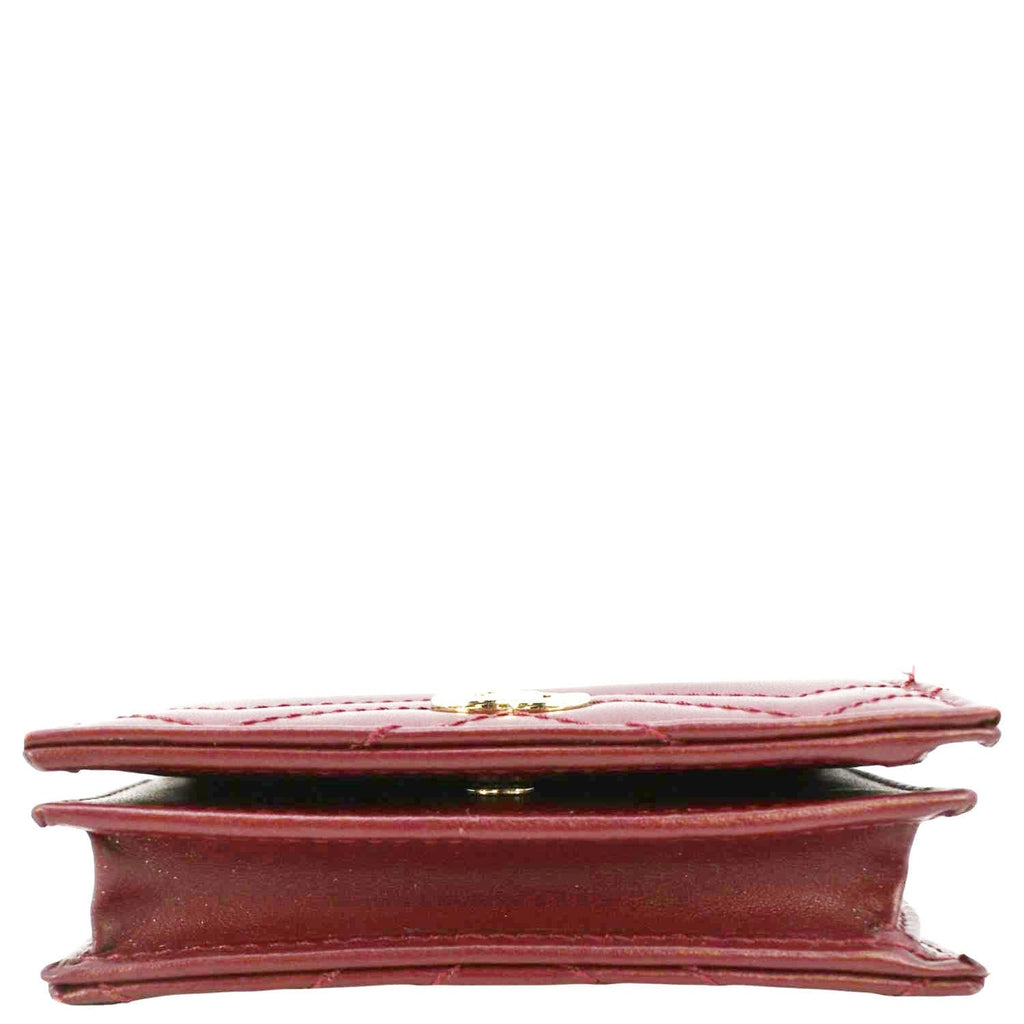 GUCCI Marmont GG Matelasse Leather  Case Wallet Red 466492