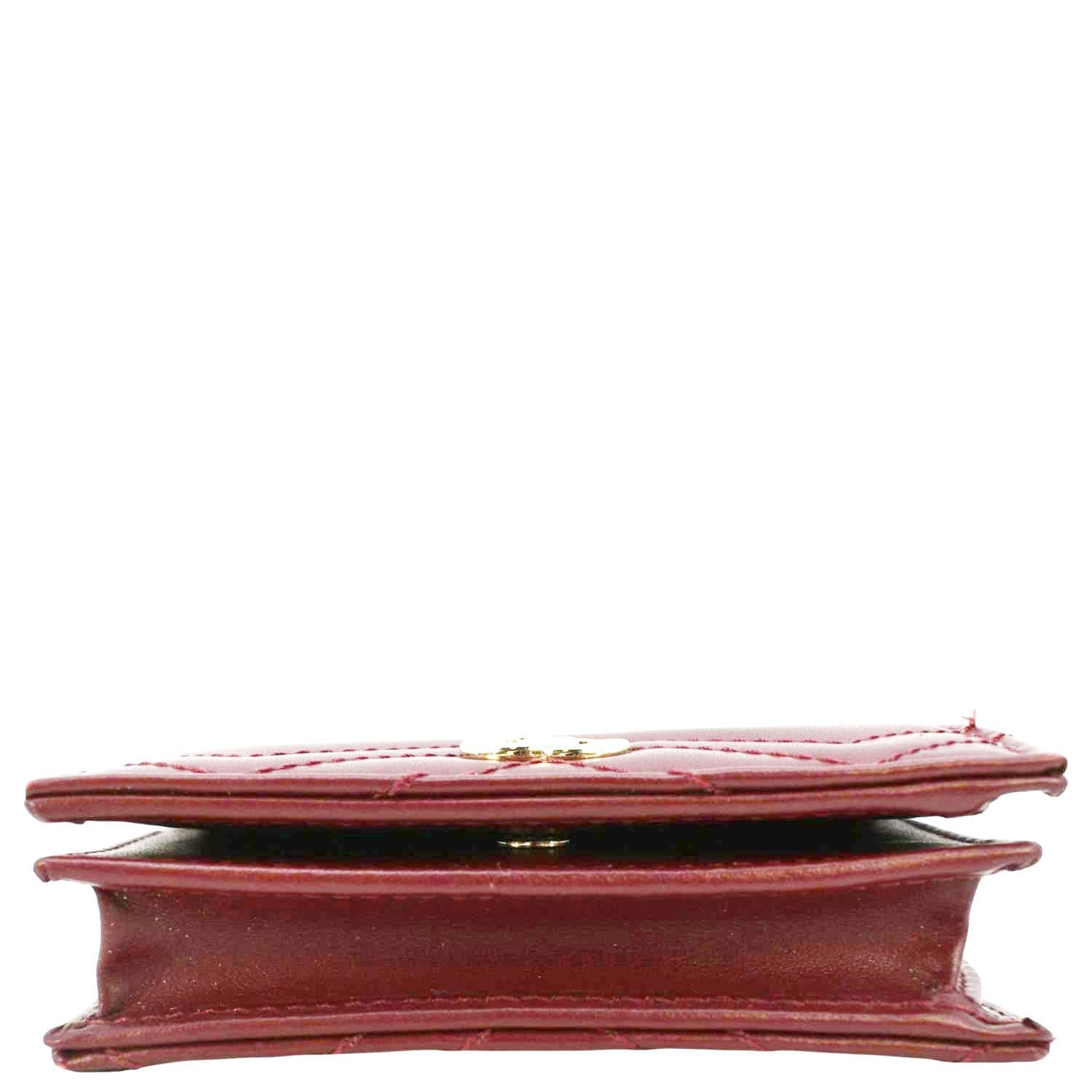 GUCCI Marmont GG Matelasse Leather  Case Wallet Red 466492