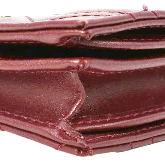 GUCCI Marmont GG Matelasse Leather  Case Wallet Red 466492