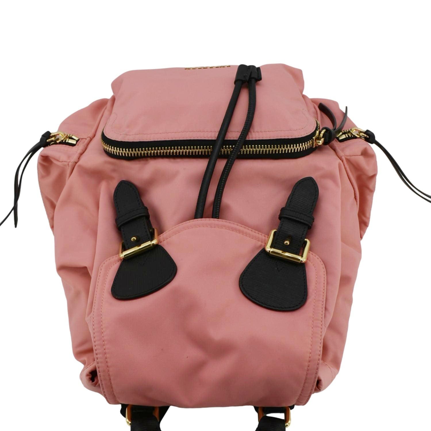 BURBERRY Technical Rucksack Nylon Backpack Bag Pink