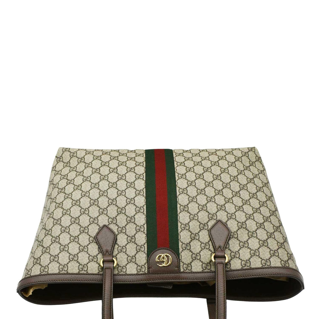 GUCCI Ophidia Medium GG Supreme Canvas Tote Bag Beige 631685