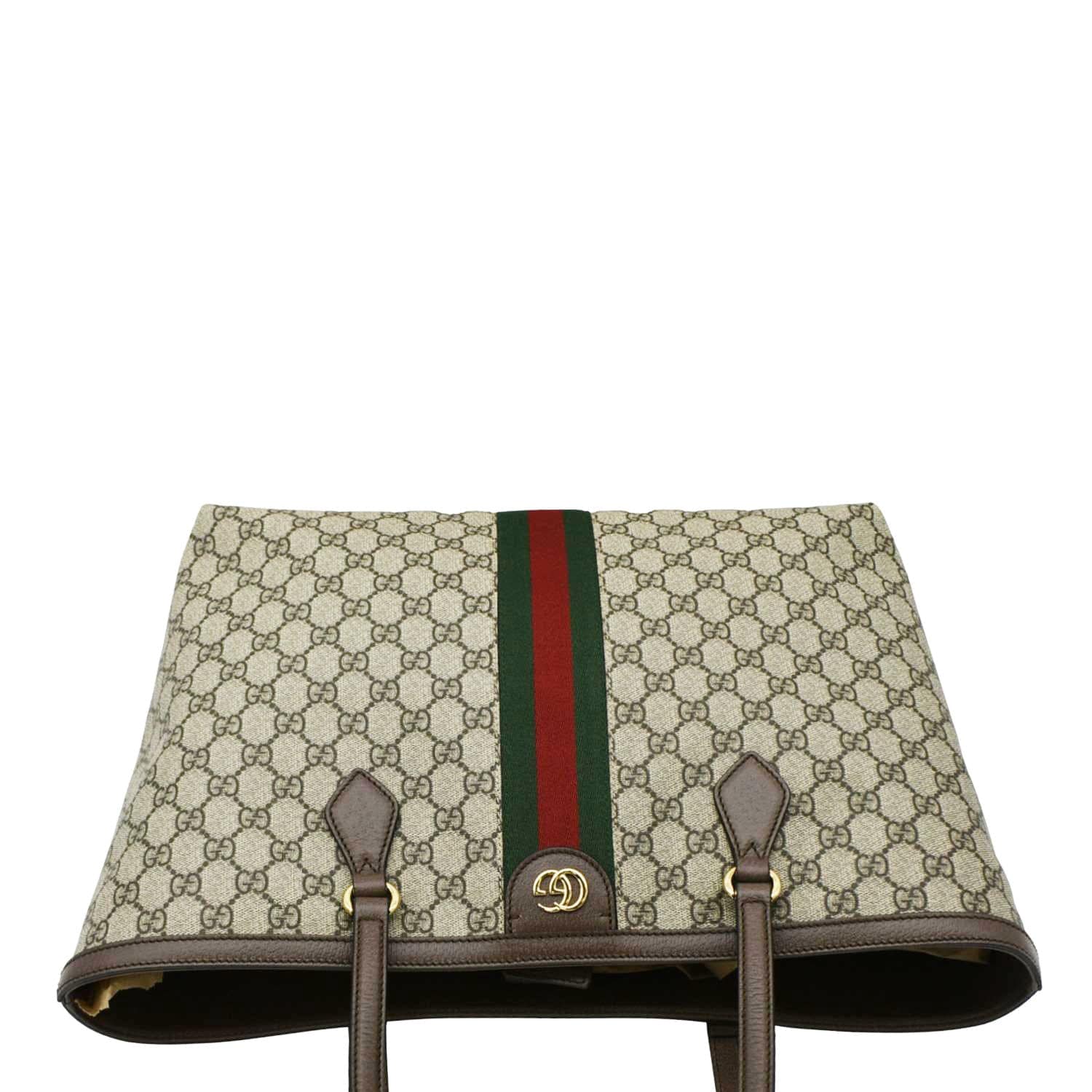GUCCI Ophidia Medium GG Supreme Canvas Tote Bag Beige 631685