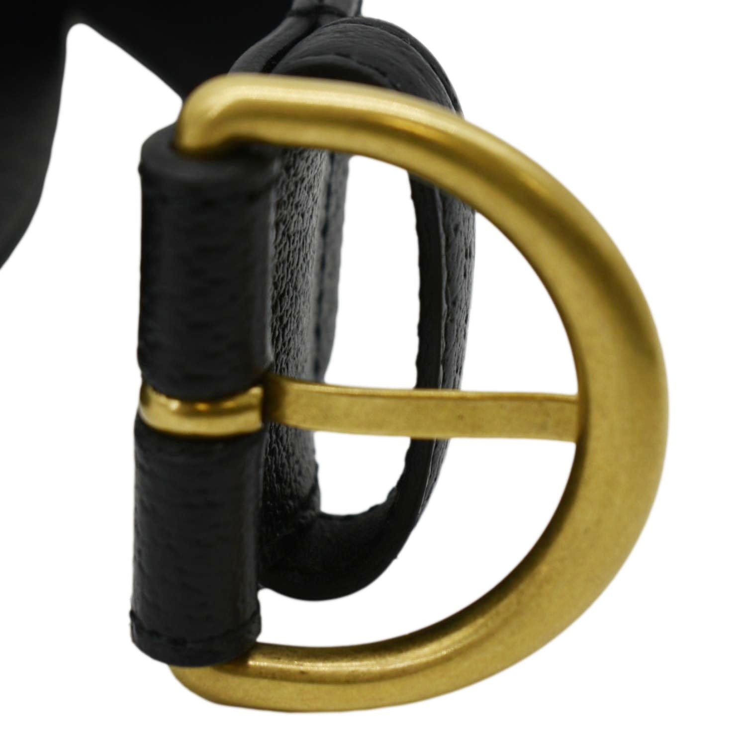 GUCCI Leather Belt Black 573325 Size 105 42