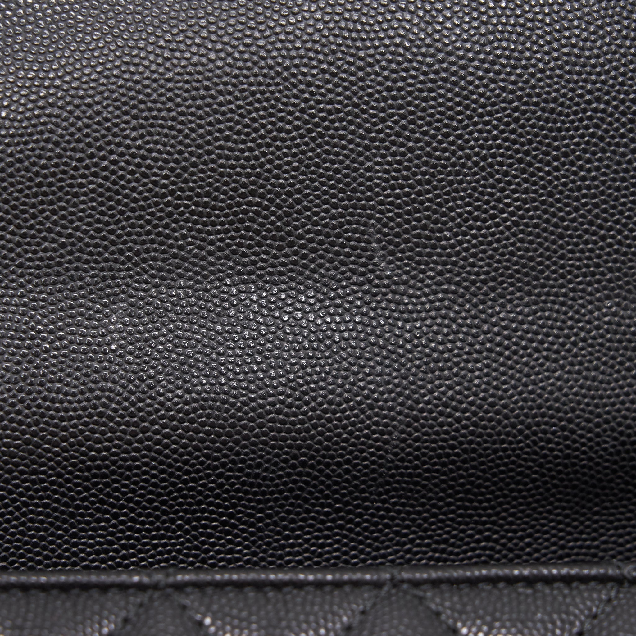 CHANEL CAVIER MEDIUM COCO HANDLE FLAP BAG BLACK