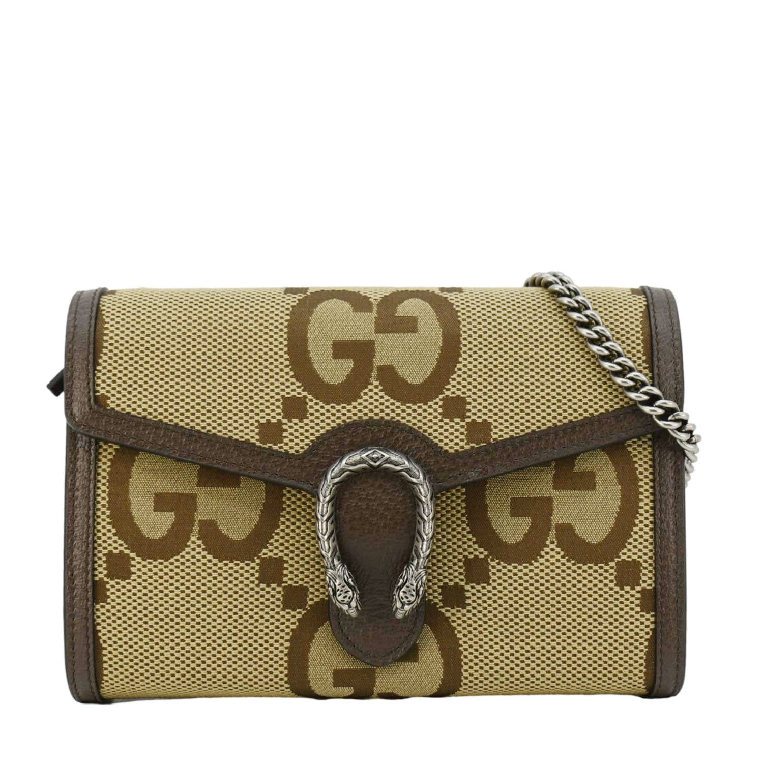 GUCCI Dionysus Mini GG Canvas Crossbody Bag Beige 407231