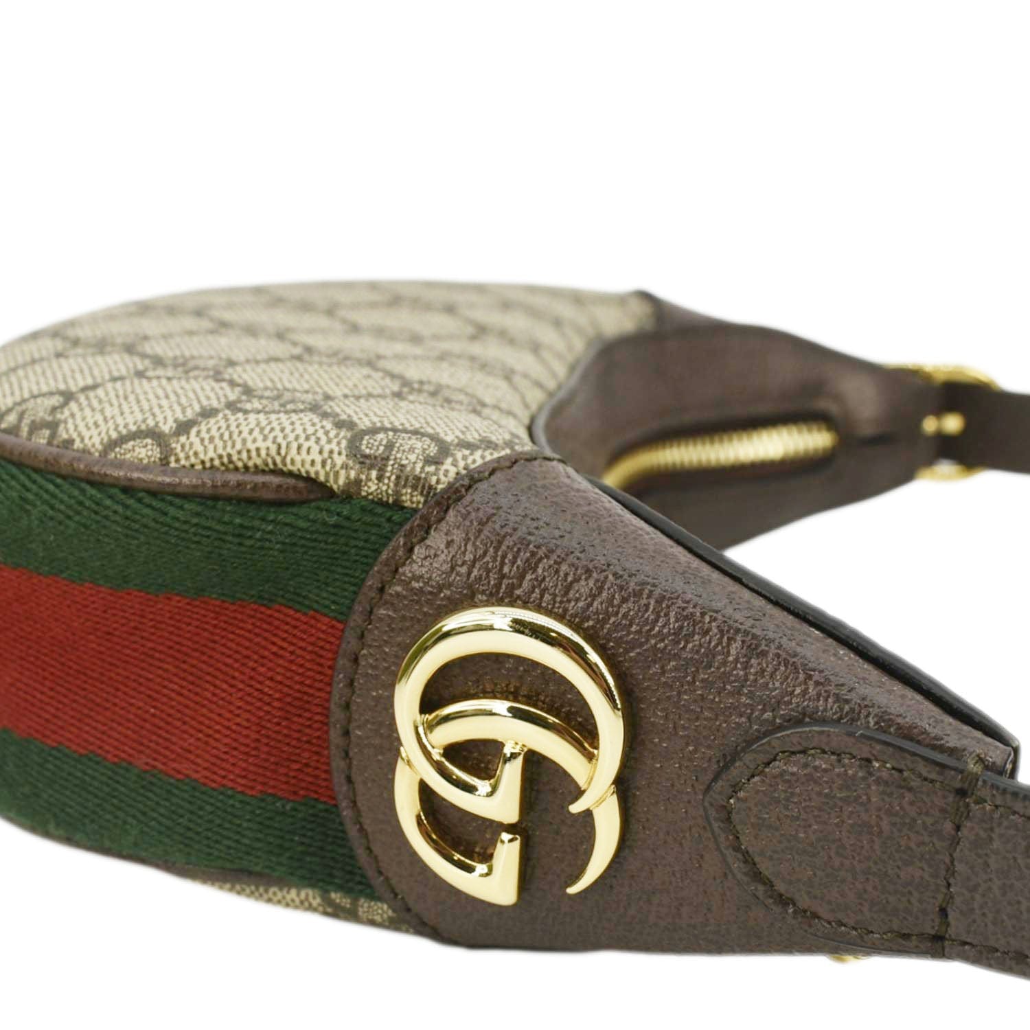 GUCCI Ophidia Mini GG Supreme Canvas Hobo Bag Beige 658551