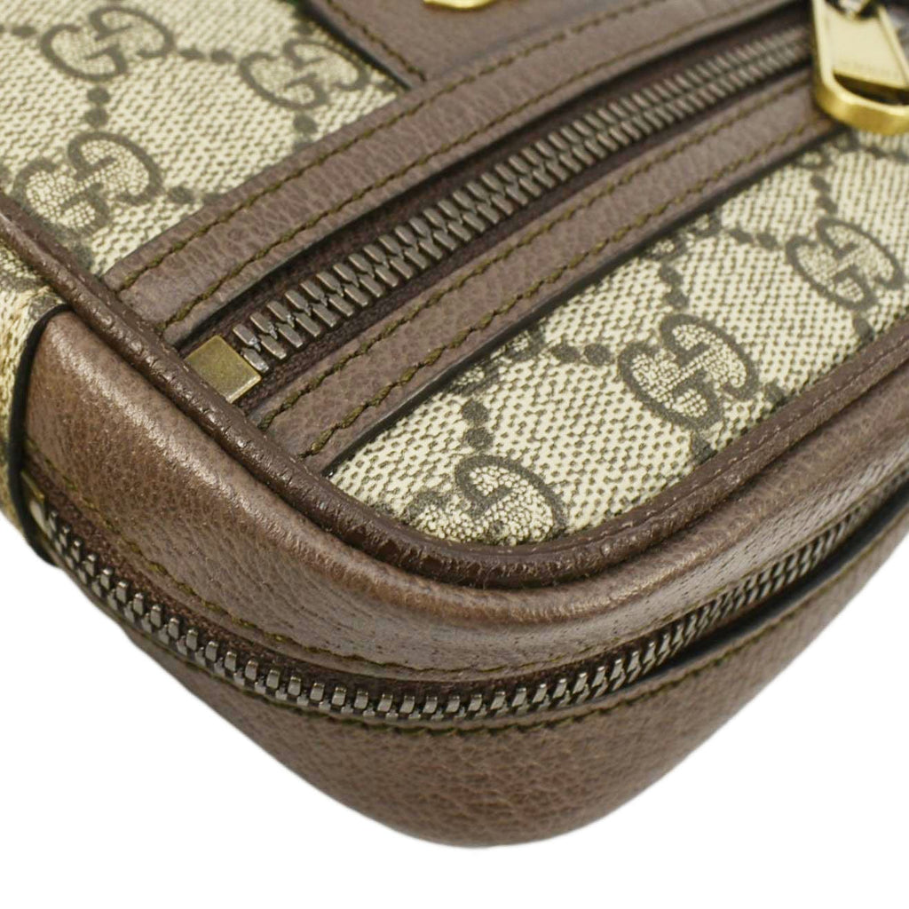 GUCCI Ophidia GG Canvas Messenger Bag Brown 598127