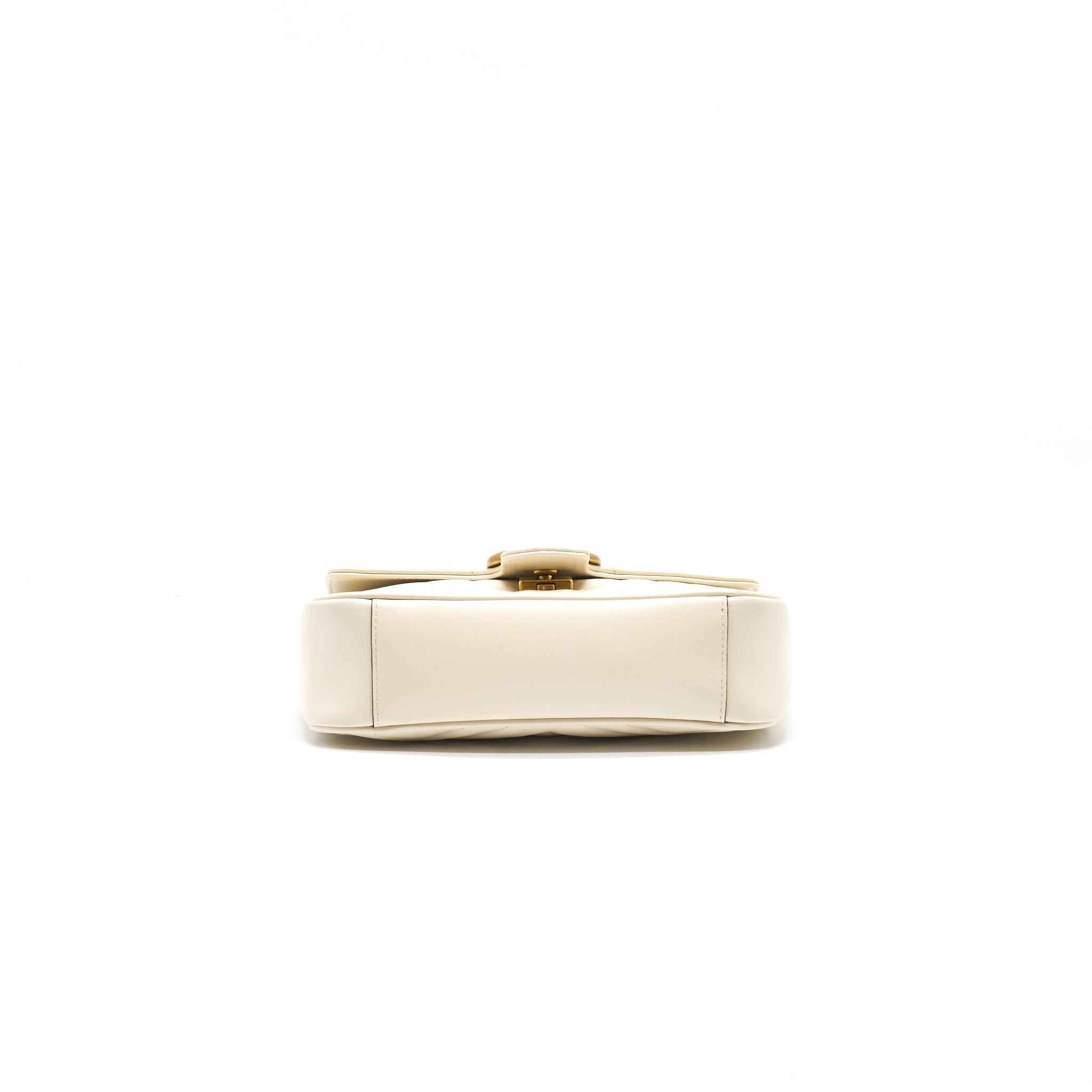 GUCCI GG MARMONT MINI BAG WHITE WITH GOLD