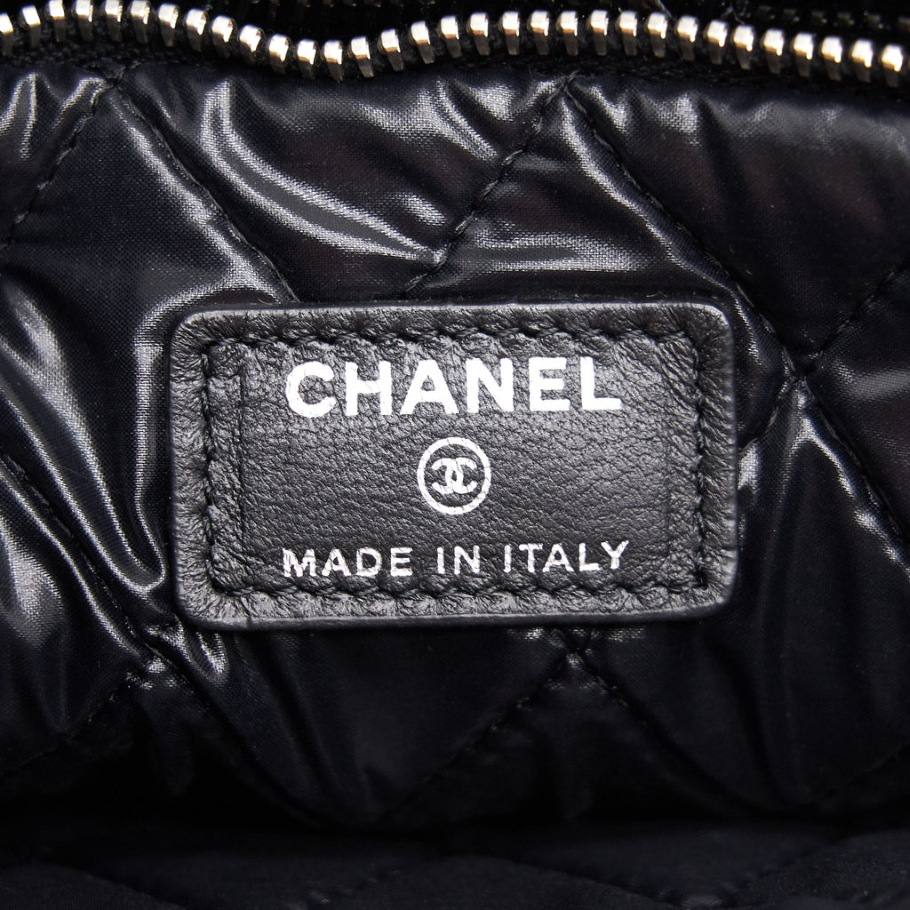 Chanel Patent Leather Fold Over Clutch Black
