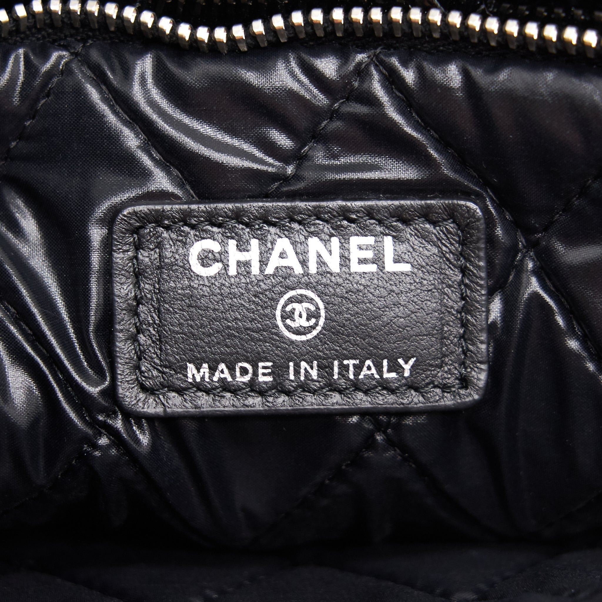 Chanel Patent Leather Fold Over Clutch Black