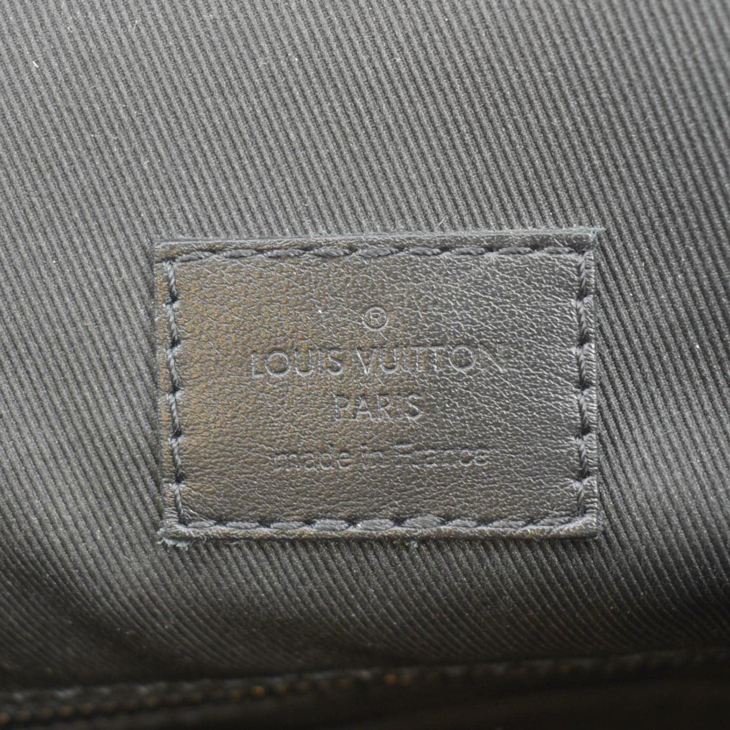 LOUIS VUITTON Christopher PM Monogram Taurillon Leather Backpack Bag Black