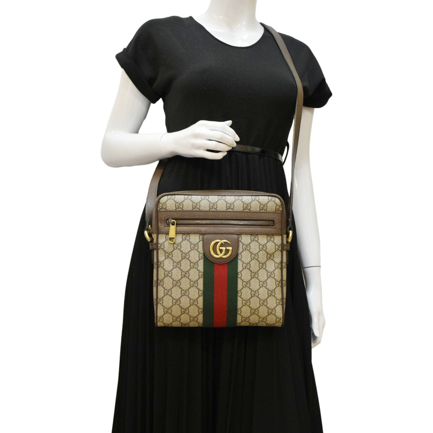 GUCCI Ophidia Small GG Canvas Messenger Bag Beige 547926