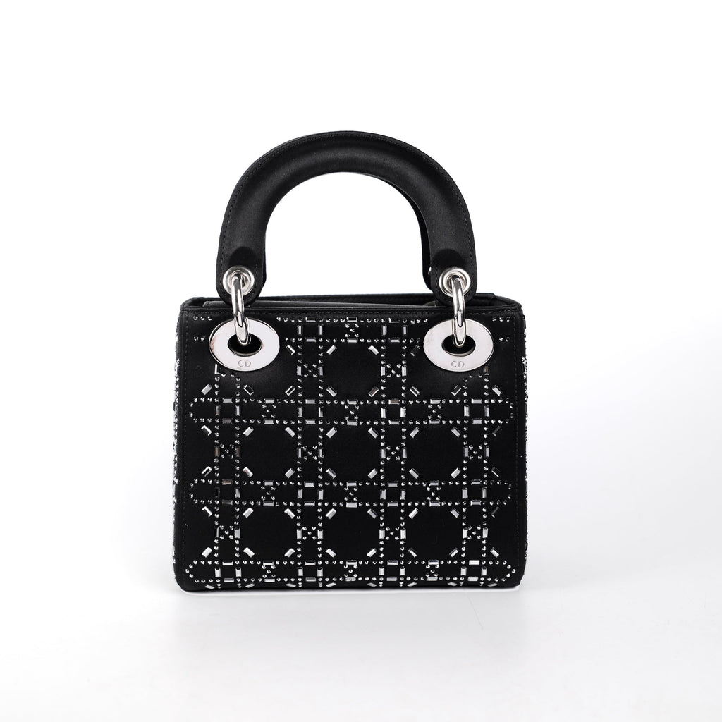 Christian Dior Mini Lady Dior Satin Black