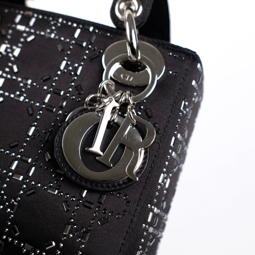 Christian Dior Mini Lady Dior Satin Black