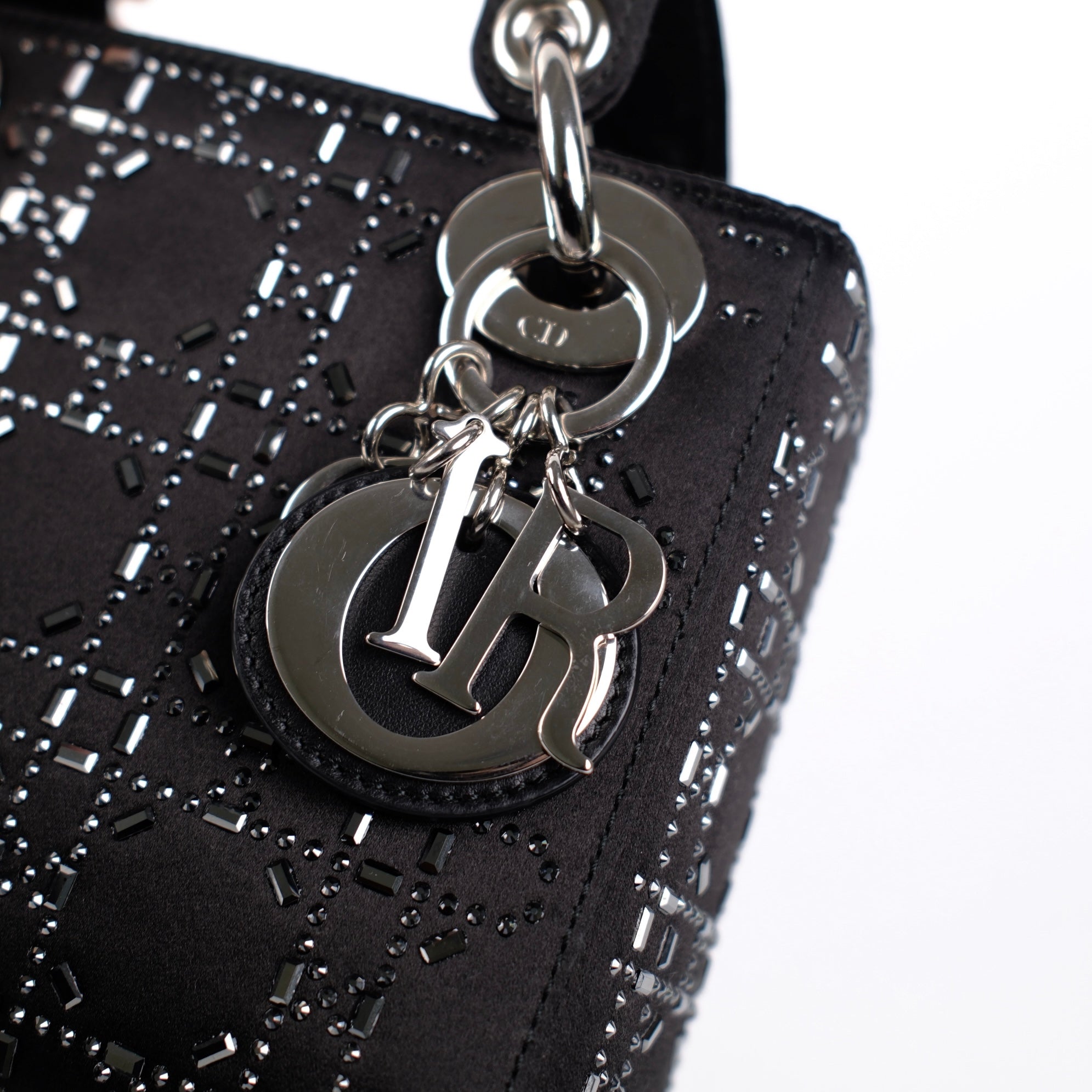 Christian Dior Mini Lady Dior Satin Black