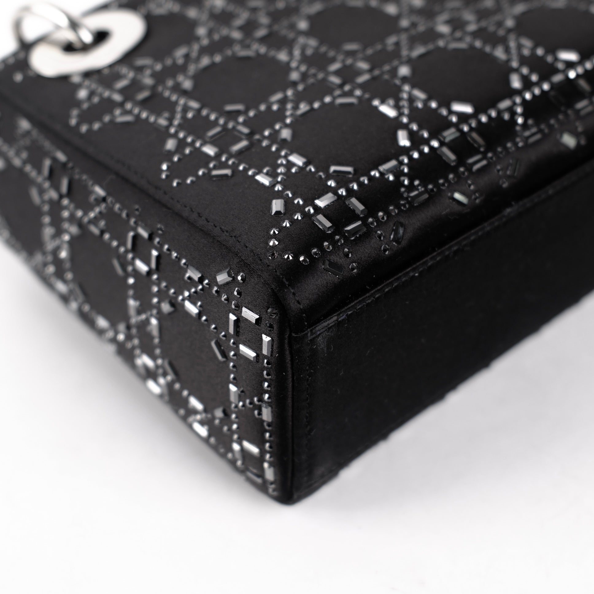 Christian Dior Mini Lady Dior Satin Black