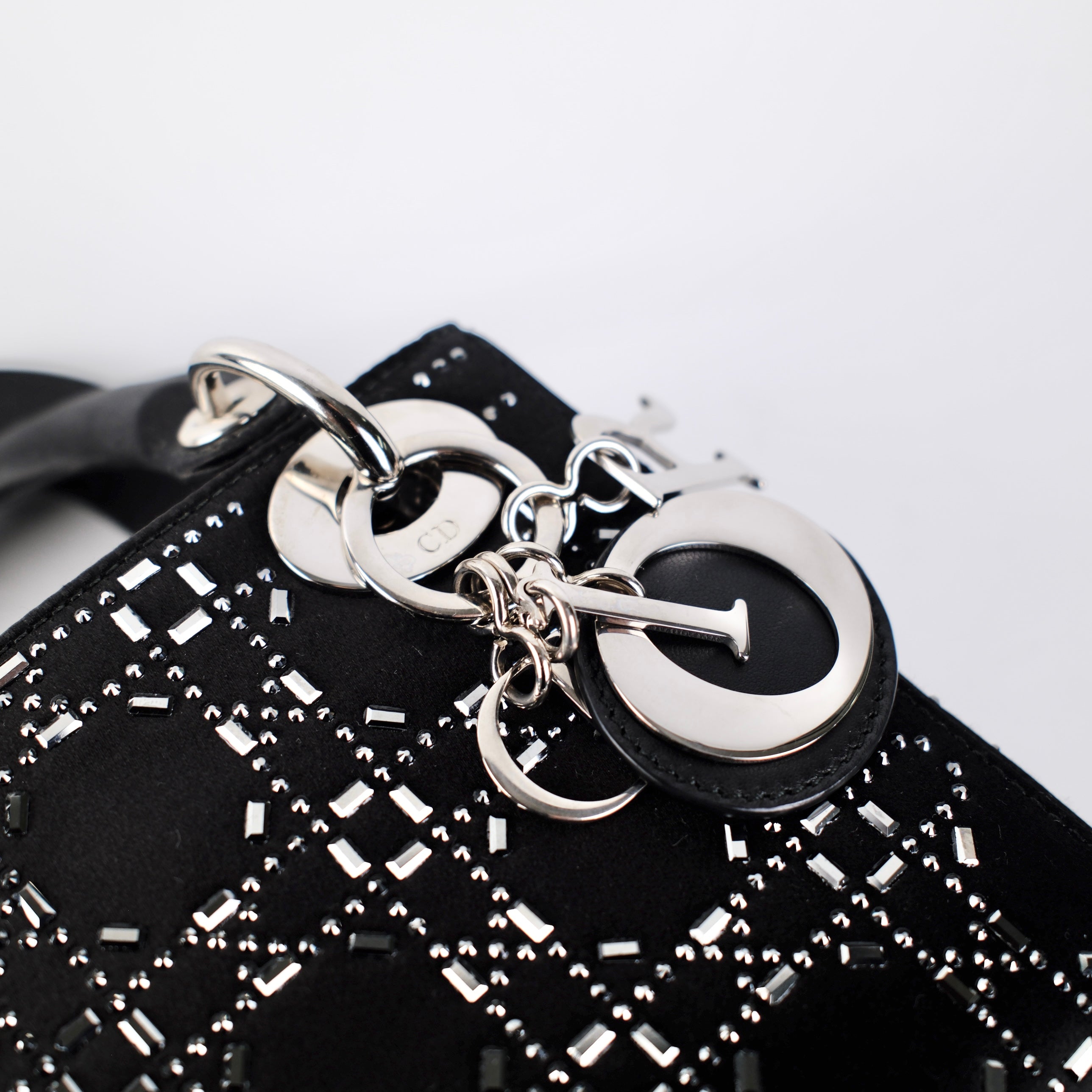 Christian Dior Mini Lady Dior Satin Black