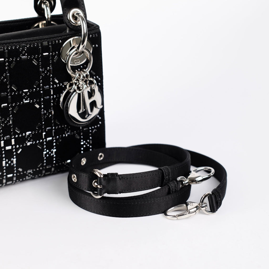 Christian Dior Mini Lady Dior Satin Black