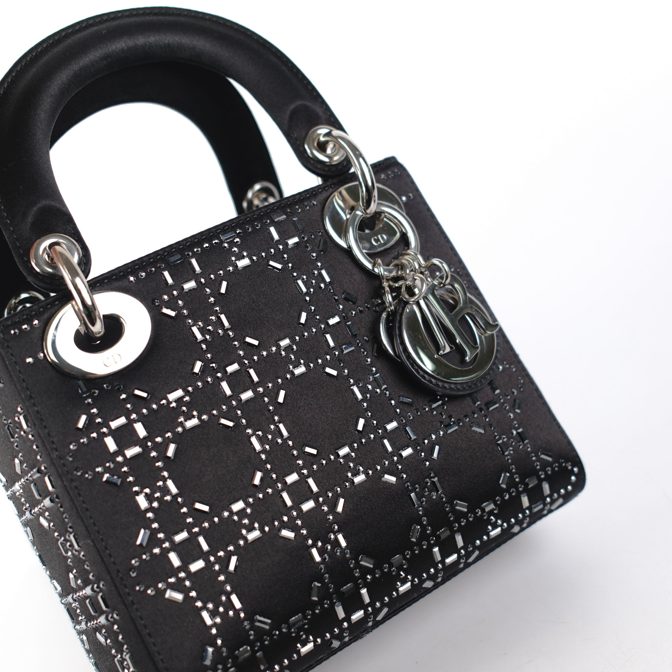 Christian Dior Mini Lady Dior Satin Black