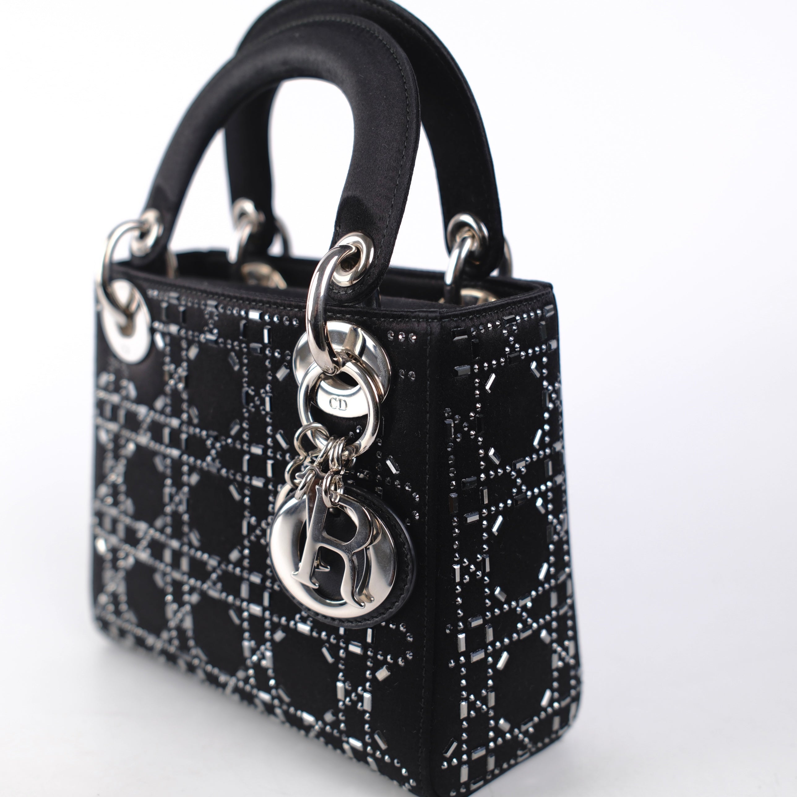 Christian Dior Mini Lady Dior Satin Black