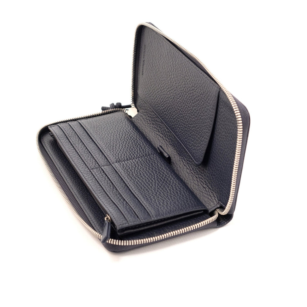 Tumbled Leather Wallet With Wrap-Around Zip