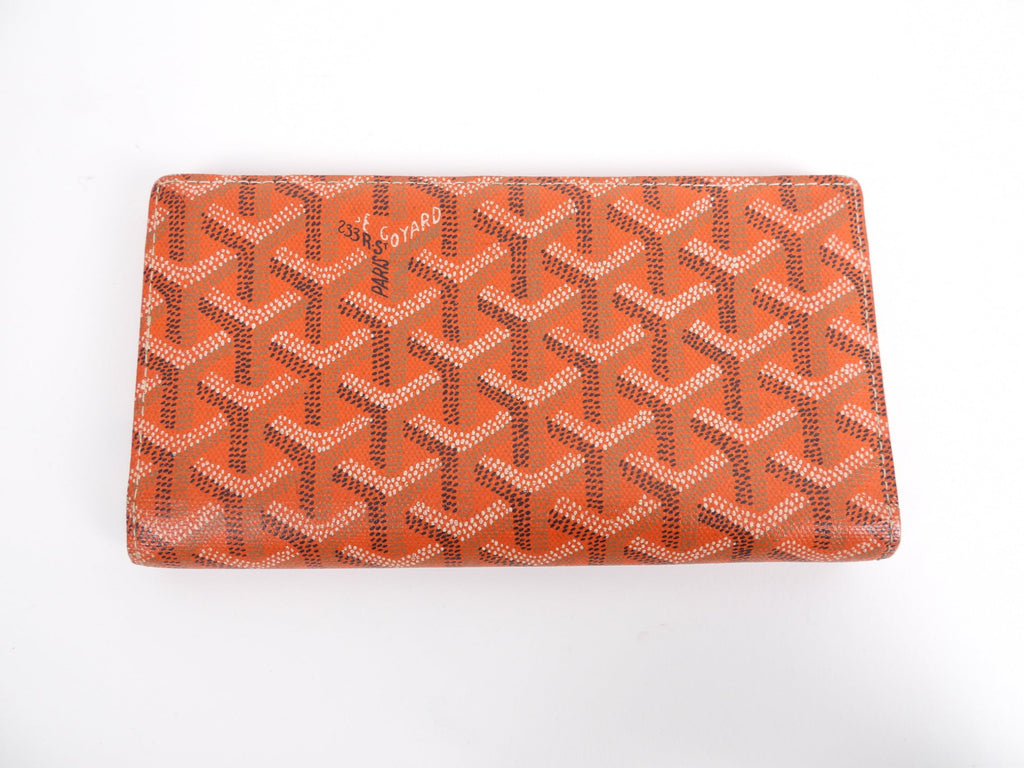 Goyard Orange Goyardine Richelieu Long Flap Bi-Fold Wallet