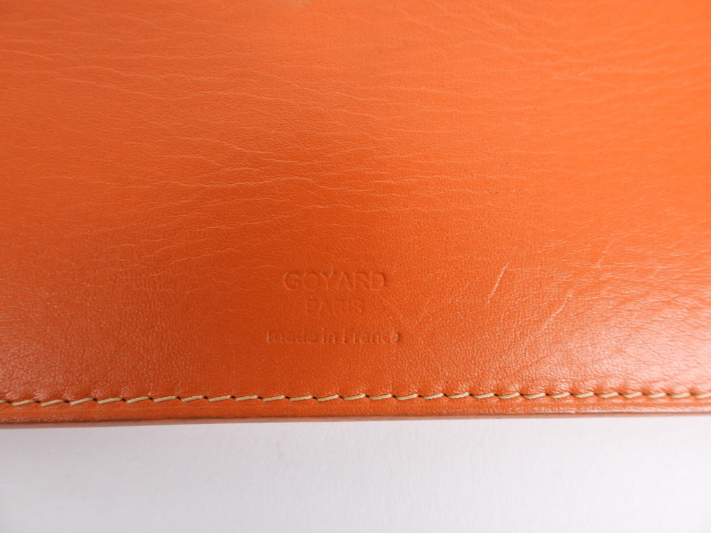 Goyard Orange Goyardine Richelieu Long Flap Bi-Fold Wallet