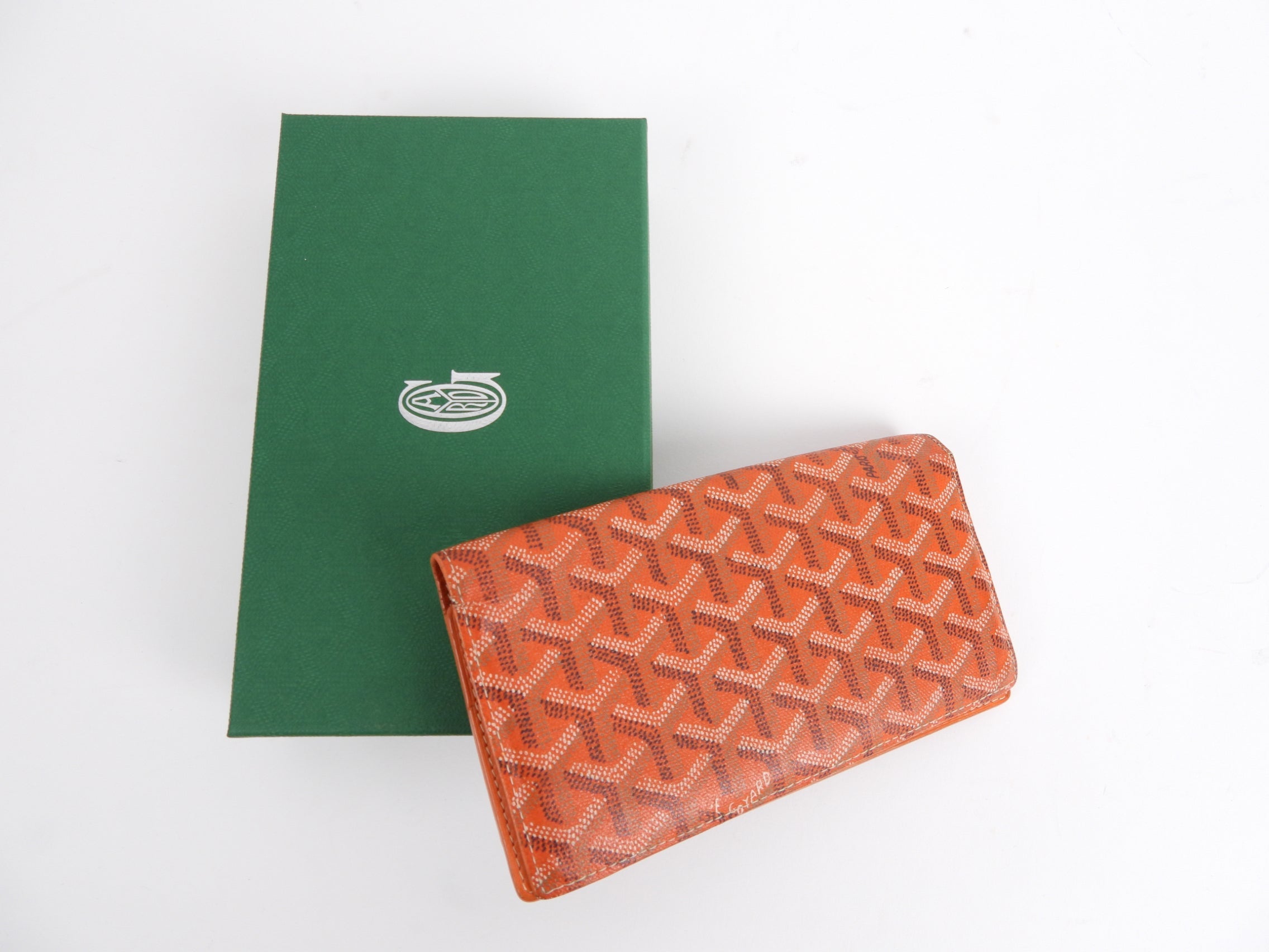 Goyard Orange Goyardine Richelieu Long Flap Bi-Fold Wallet
