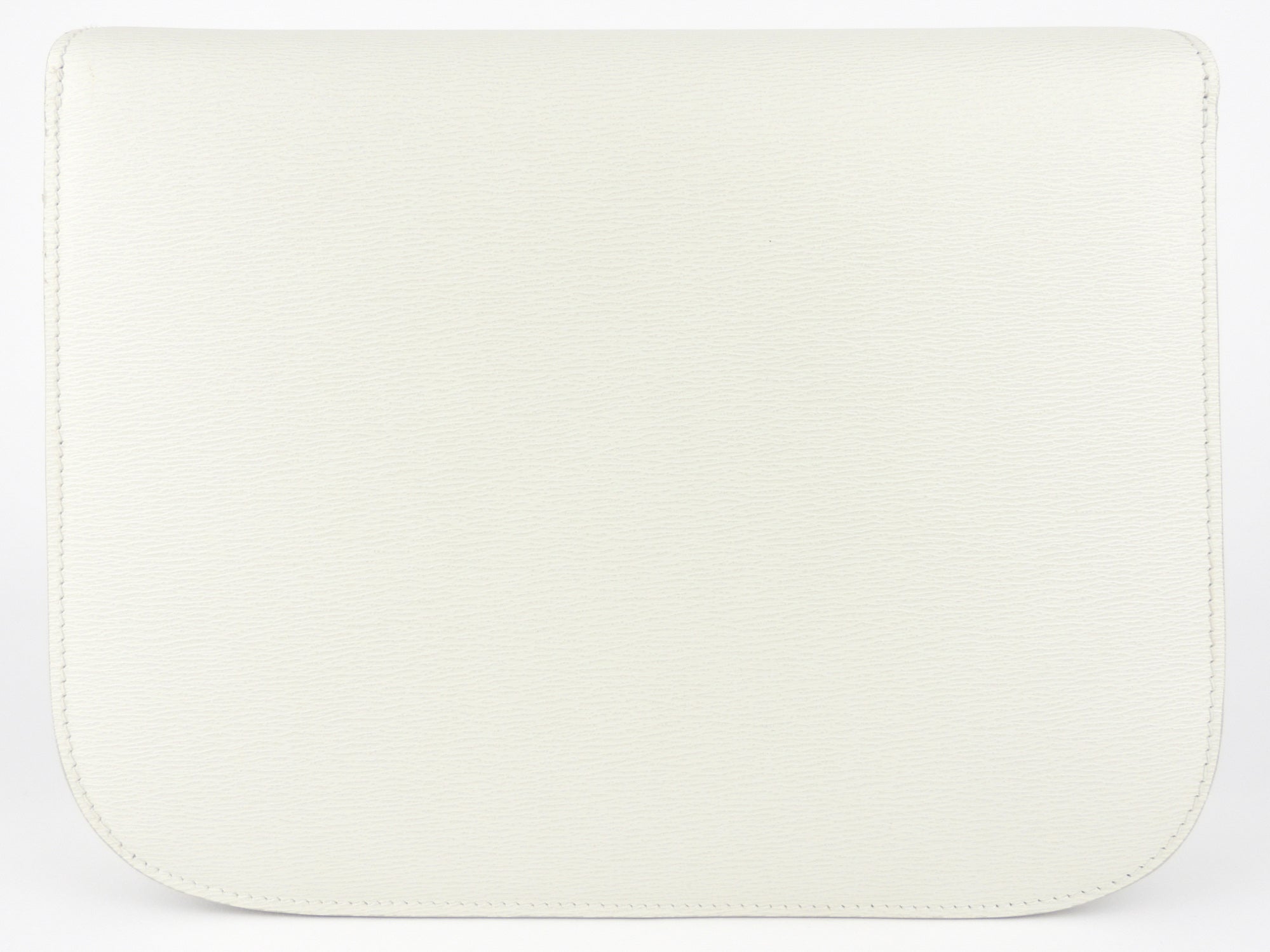 Celine White Textured Leather Medium Box Bag