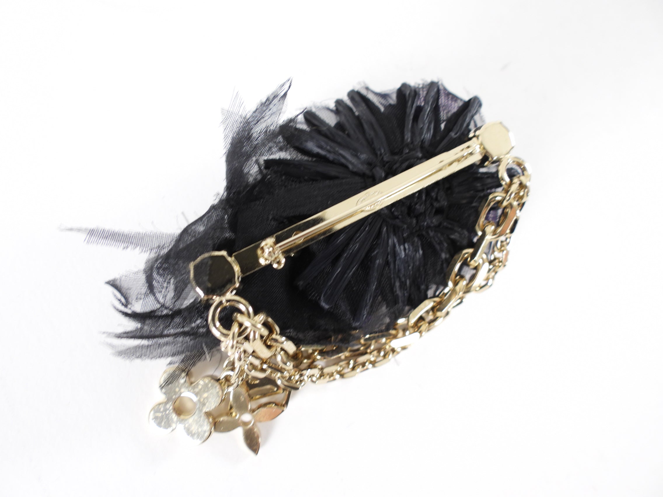 Louis Vuitton Vintage Fall 2005 Black and Purple Flower Brooch