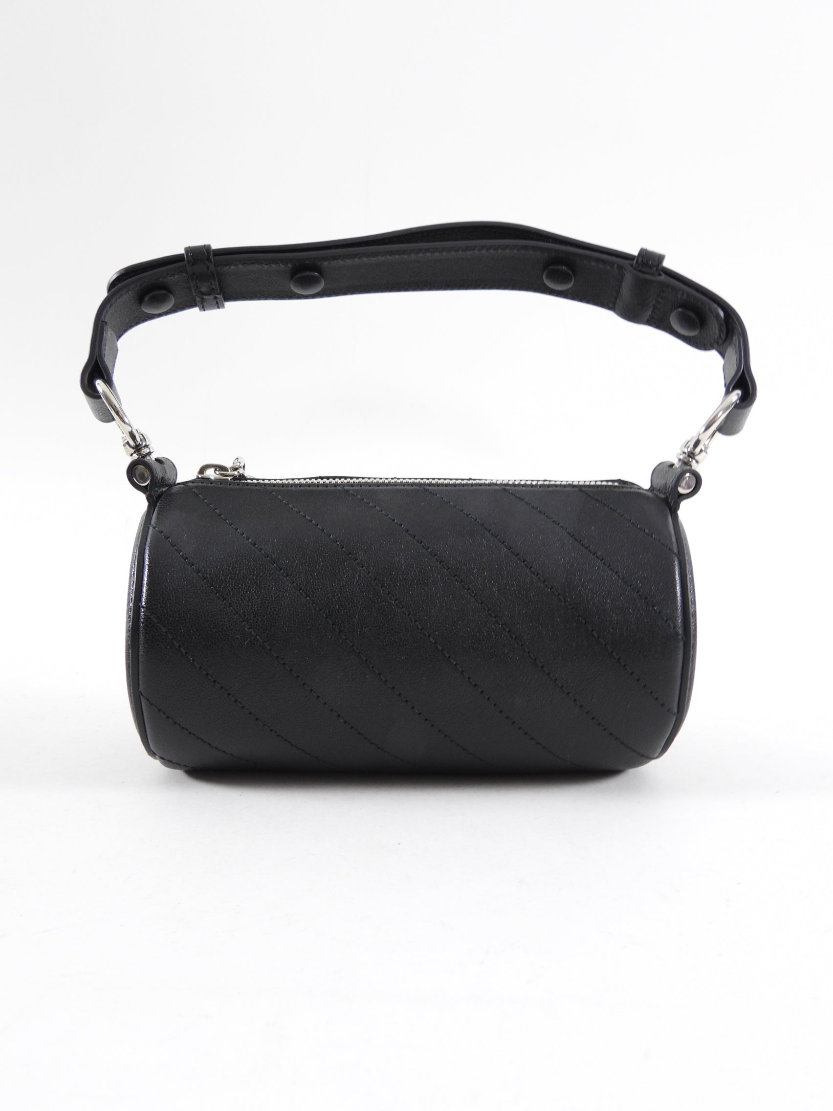 Gucci Black Leather Blondie Mini GG Barrel Bag