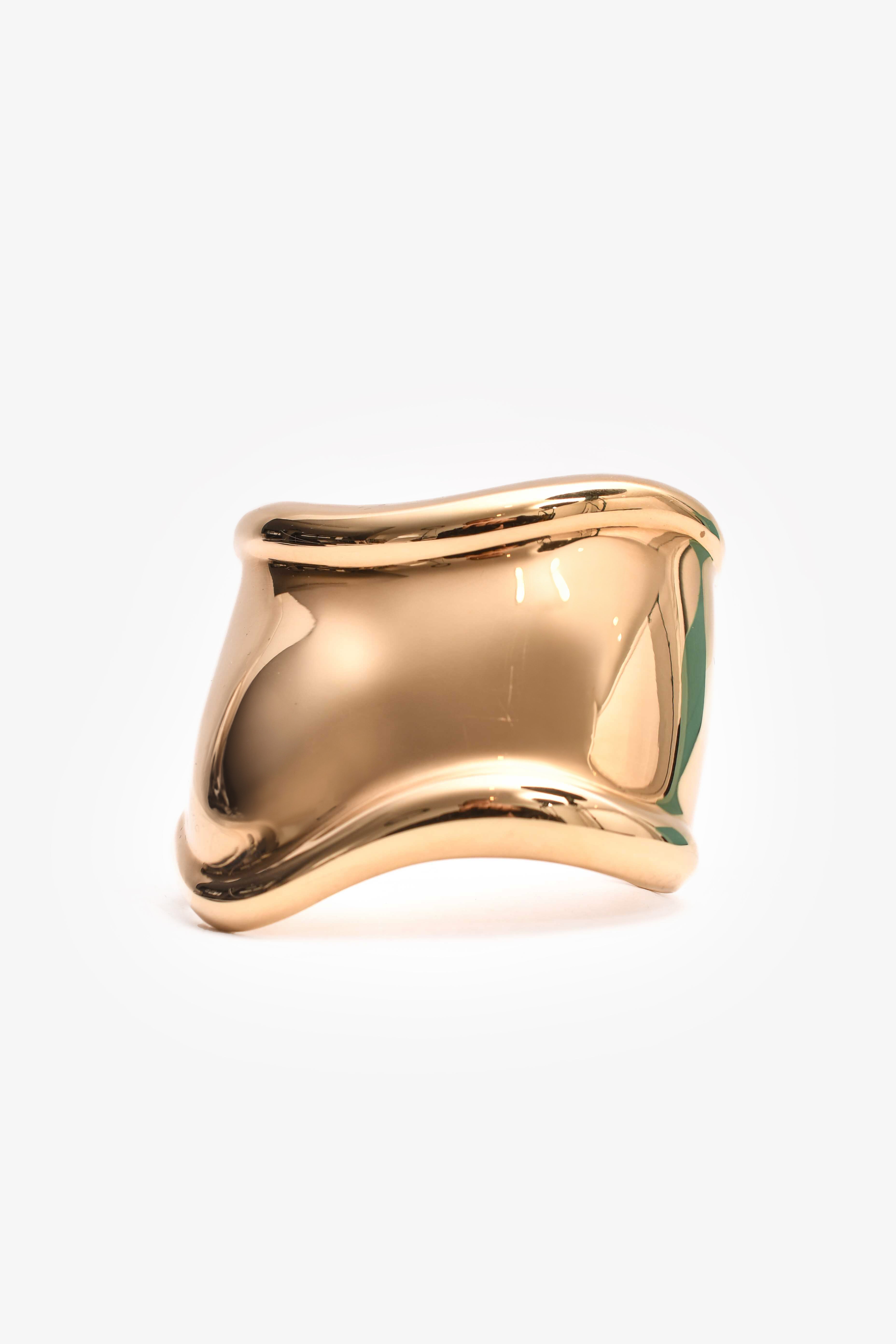 Tiffany & Co. 18K Yellow Gold Elsa Peretti Medium Right Wrist Bone Cuff
