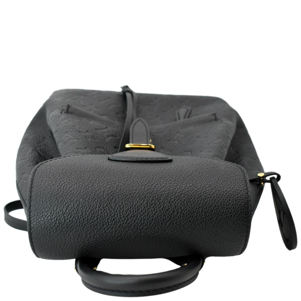 LOUIS VUITTON Montsouris Monogram Empreinte Leather Backpack Bag Black