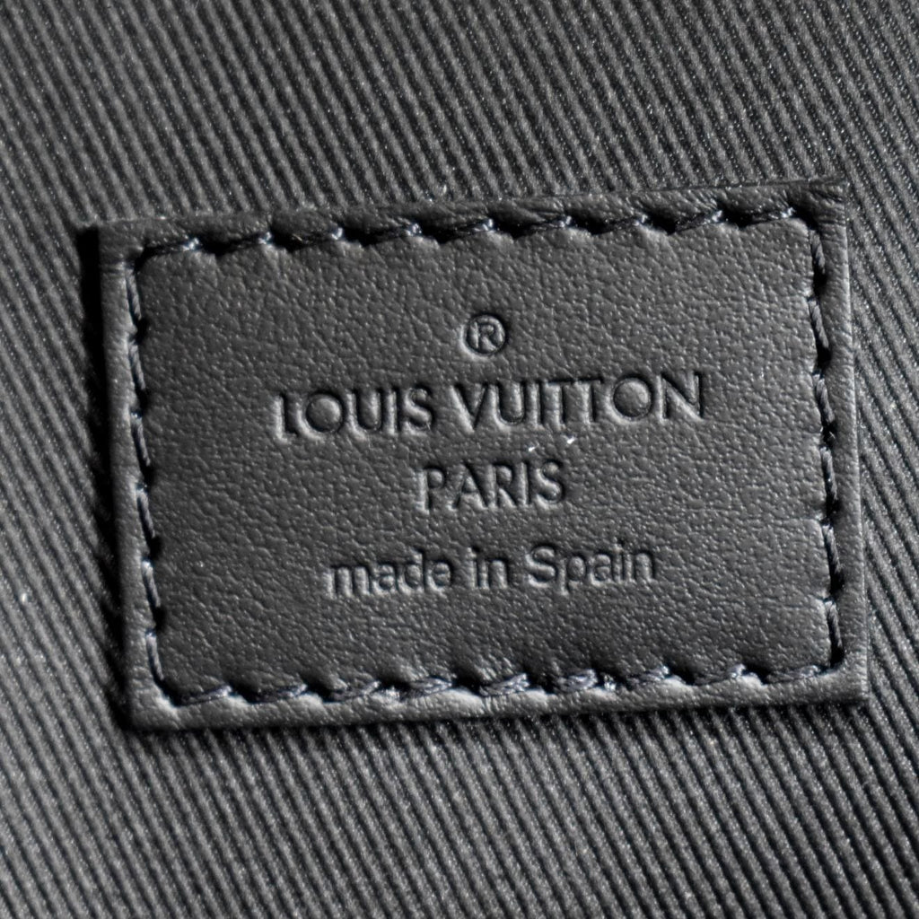 LOUIS VUITTON Takeoff Aerogram Grained Calf Leather Backpack Black