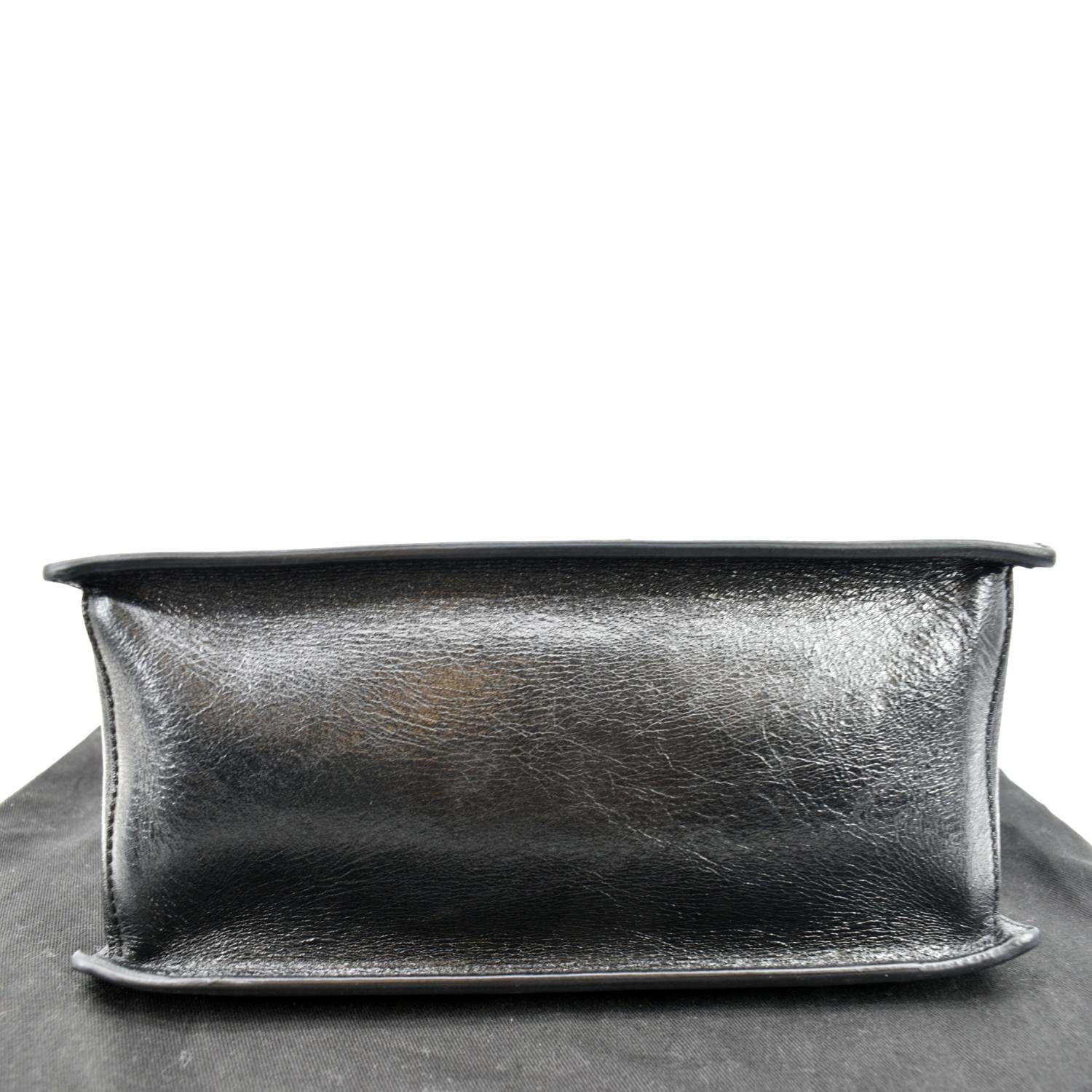 FENDI Kan U Leather Shoulder Bag Black