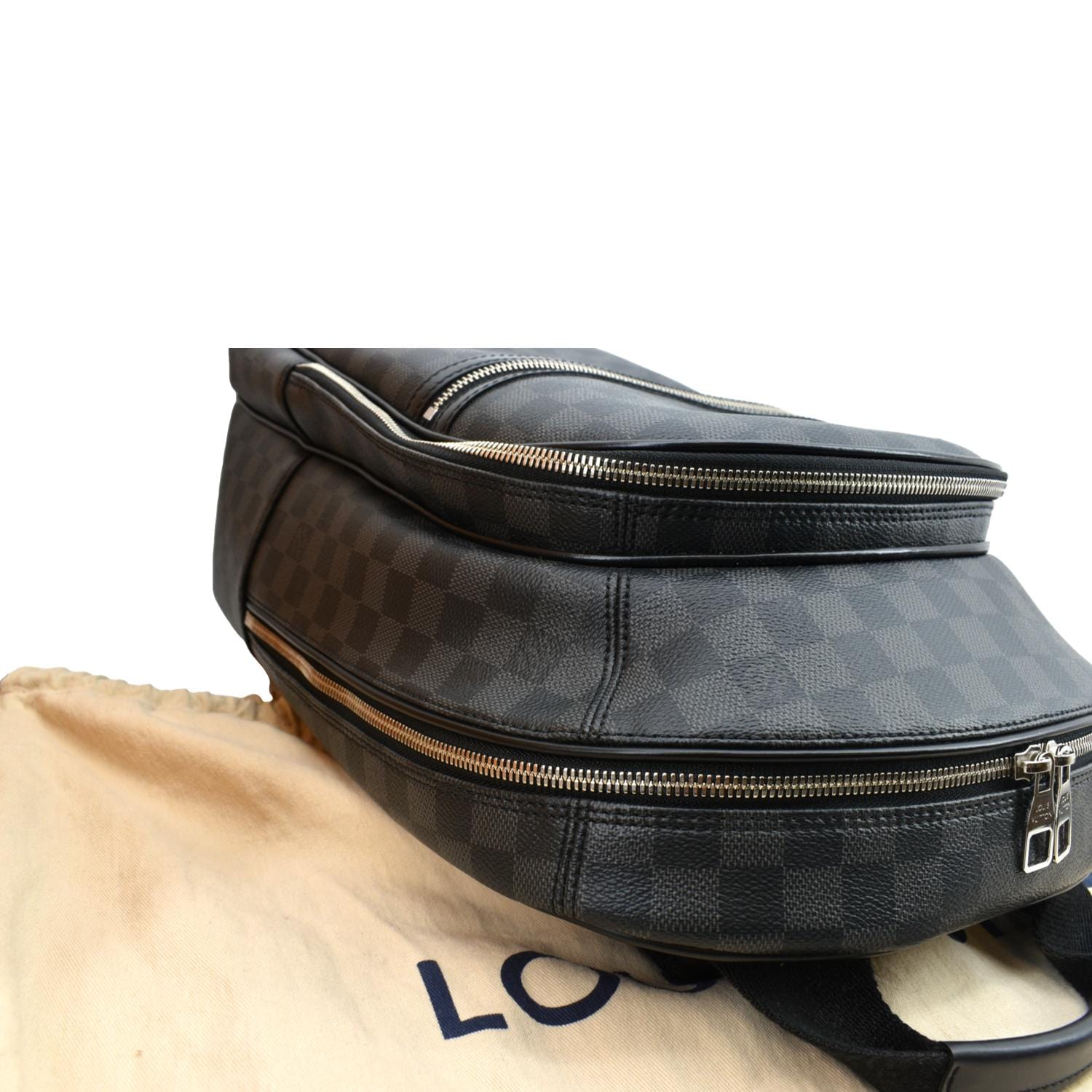 LOUIS VUITTON Michael Damier Graphite Canvas Backpack Bag Black