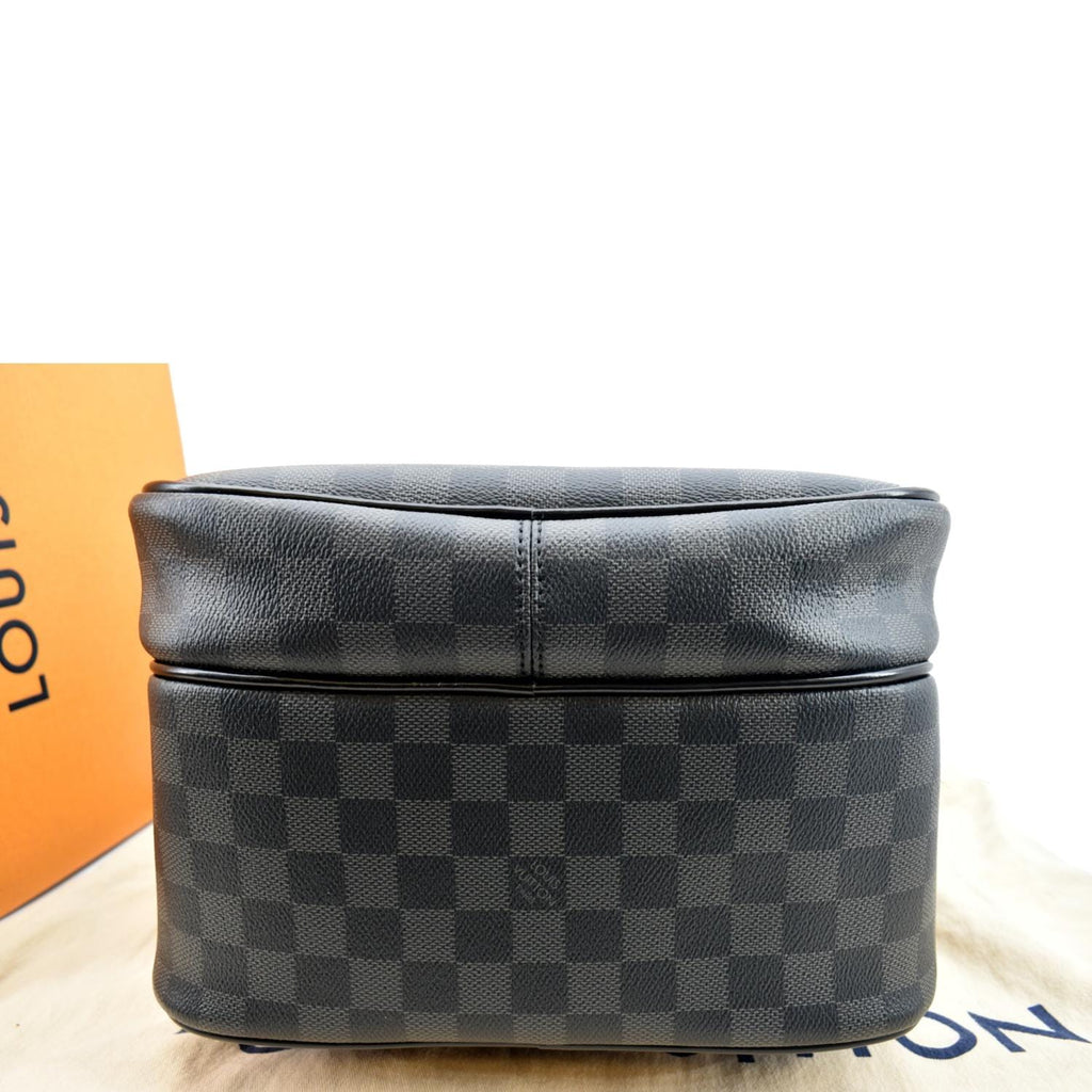 LOUIS VUITTON Michael Damier Graphite Canvas Backpack Bag Black