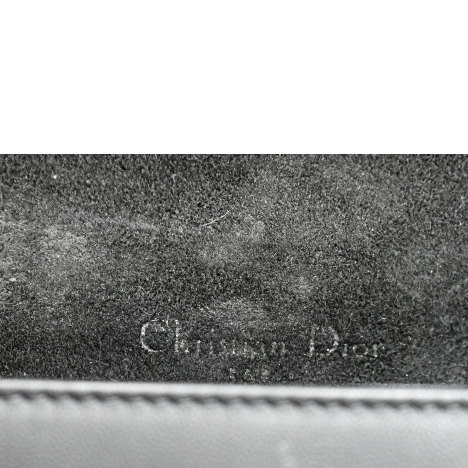 CHRISTIAN DIOR Lady Dior Cannage Leather Crossbody Chain wallet Black