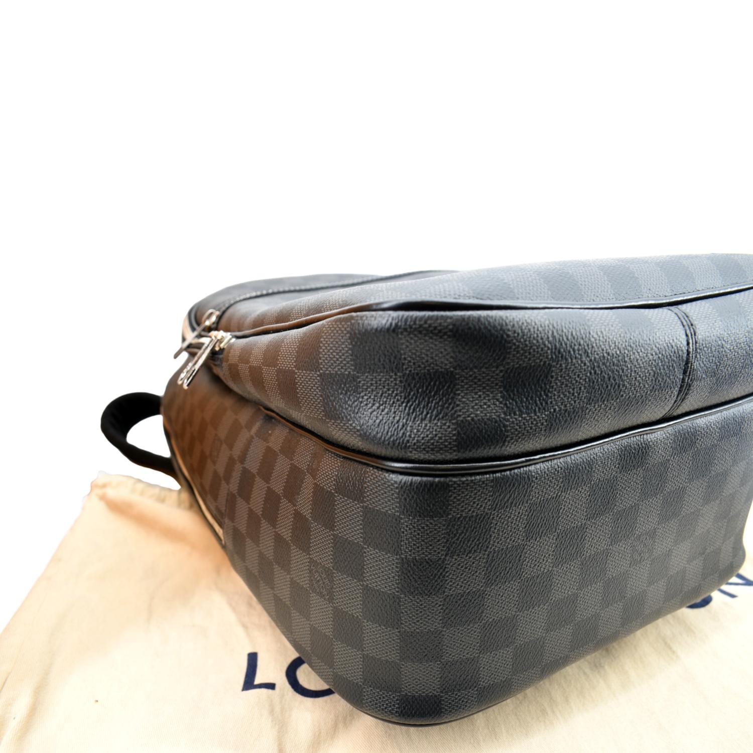 LOUIS VUITTON Michael Damier Graphite Canvas Backpack Bag Black