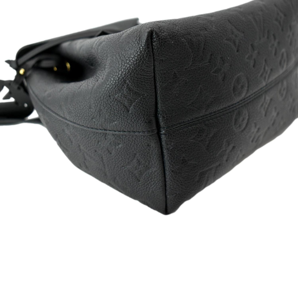 LOUIS VUITTON Montsouris Monogram Empreinte Leather Backpack Bag Black