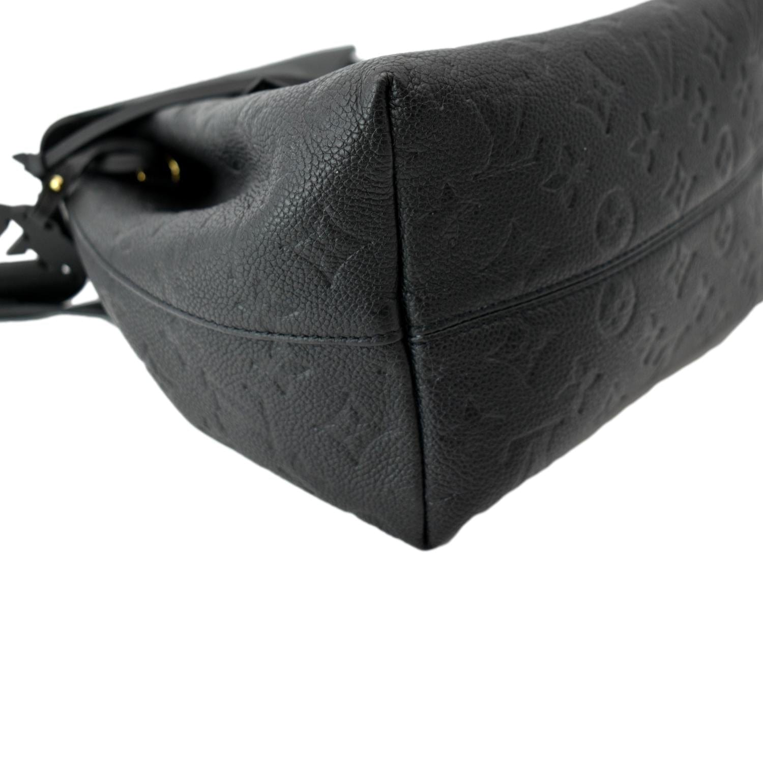 LOUIS VUITTON Montsouris Monogram Empreinte Leather Backpack Bag Black