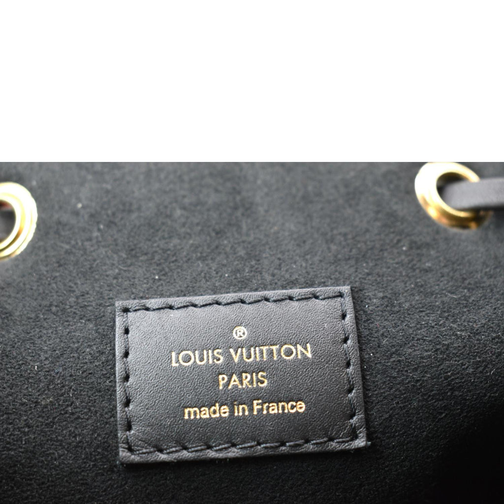 LOUIS VUITTON Montsouris Monogram Empreinte Leather Backpack Bag Black