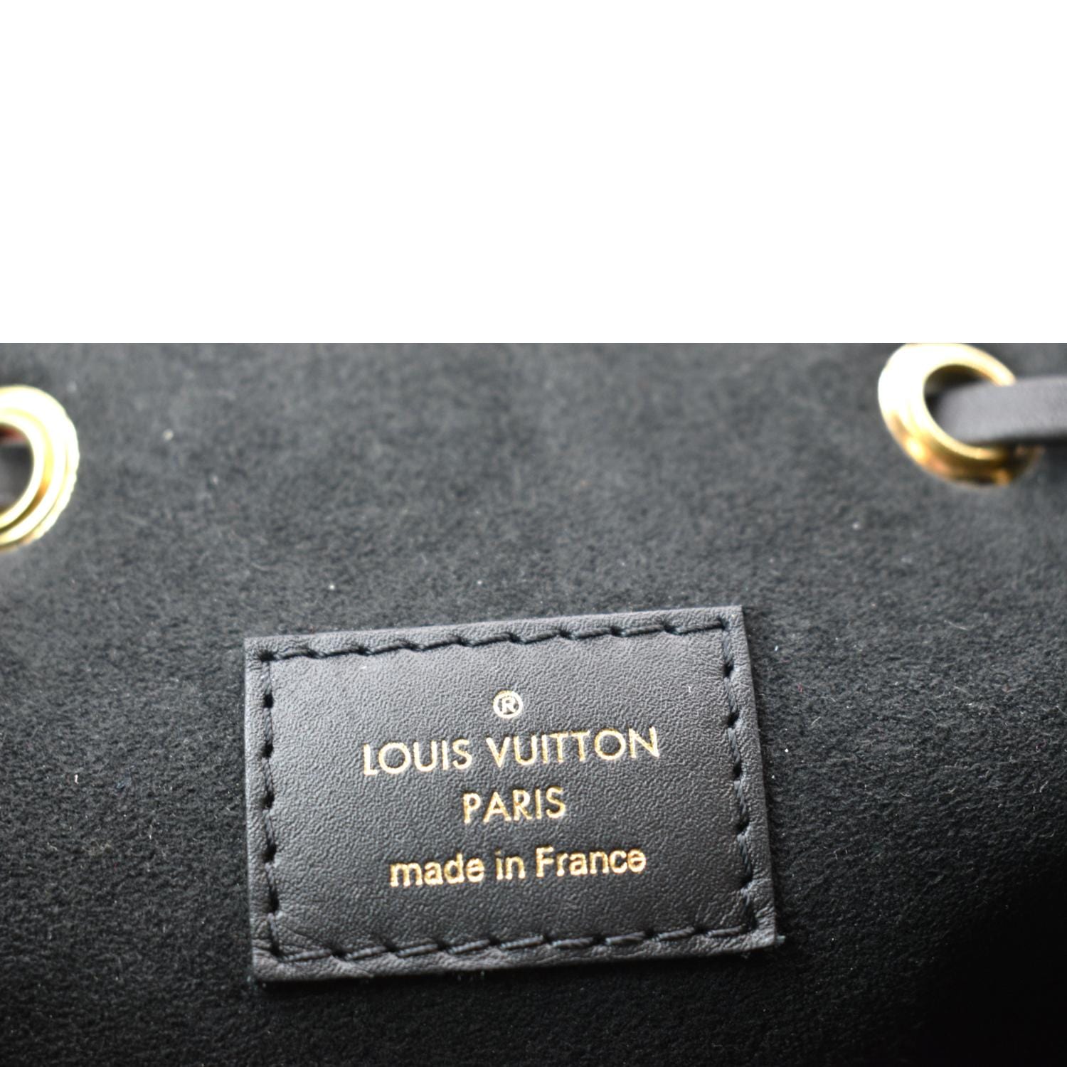LOUIS VUITTON Montsouris Monogram Empreinte Leather Backpack Bag Black