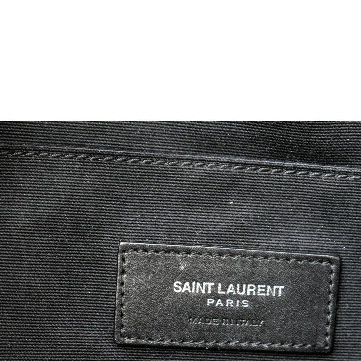 YVES SAINT LAURENT Embossed Patent Leather Belt Bag Black