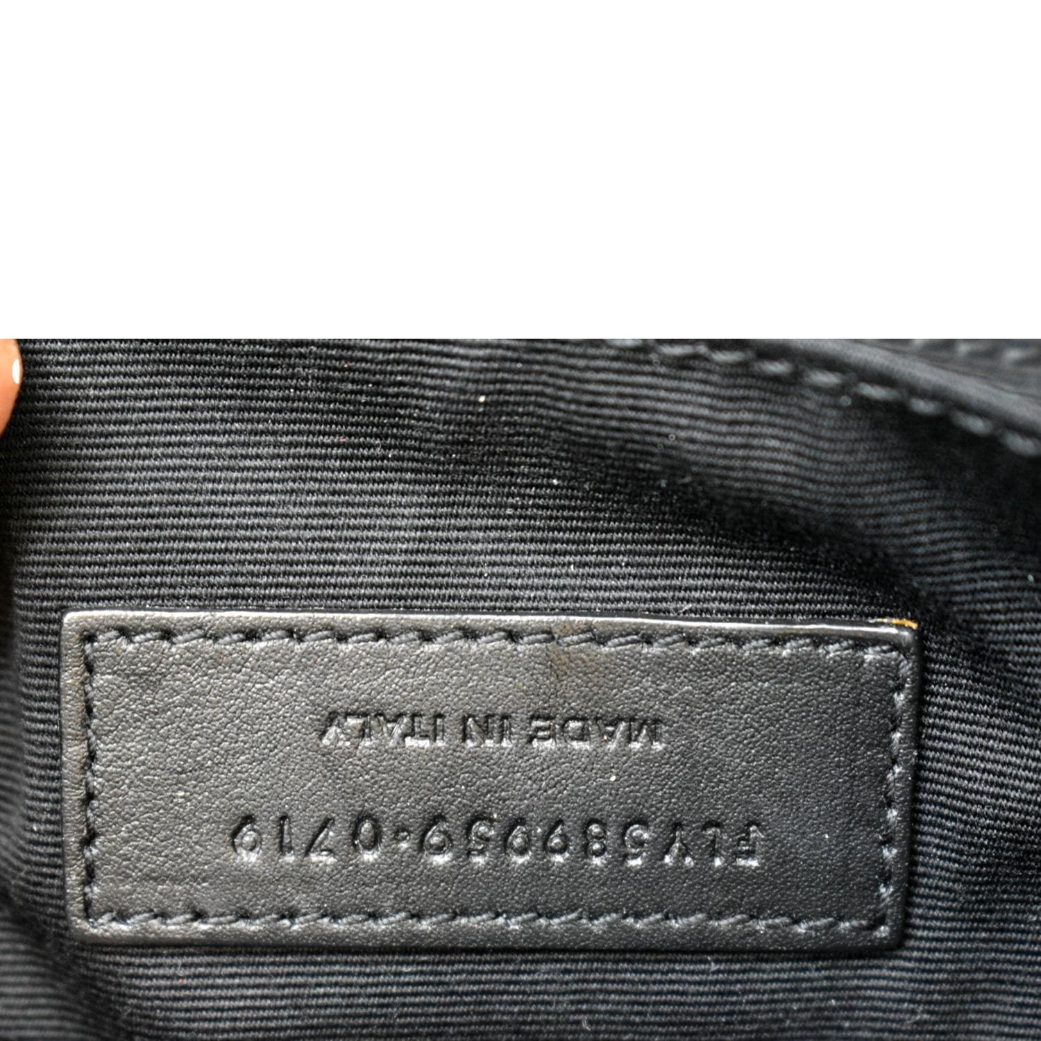 YVES SAINT LAURENT Embossed Patent Leather Belt Bag Black