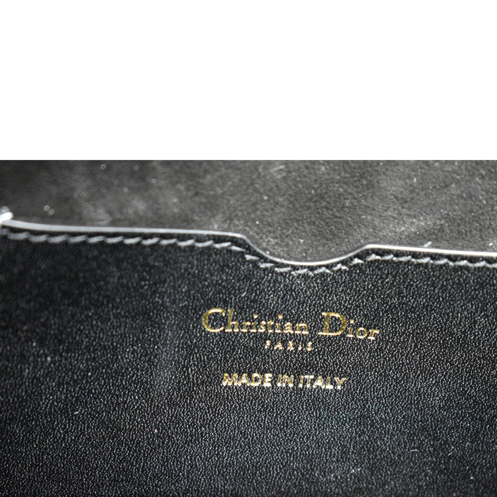 CHRISTIAN DIOR Bobby Frame Calfskin Leather Crossbody Bag Black