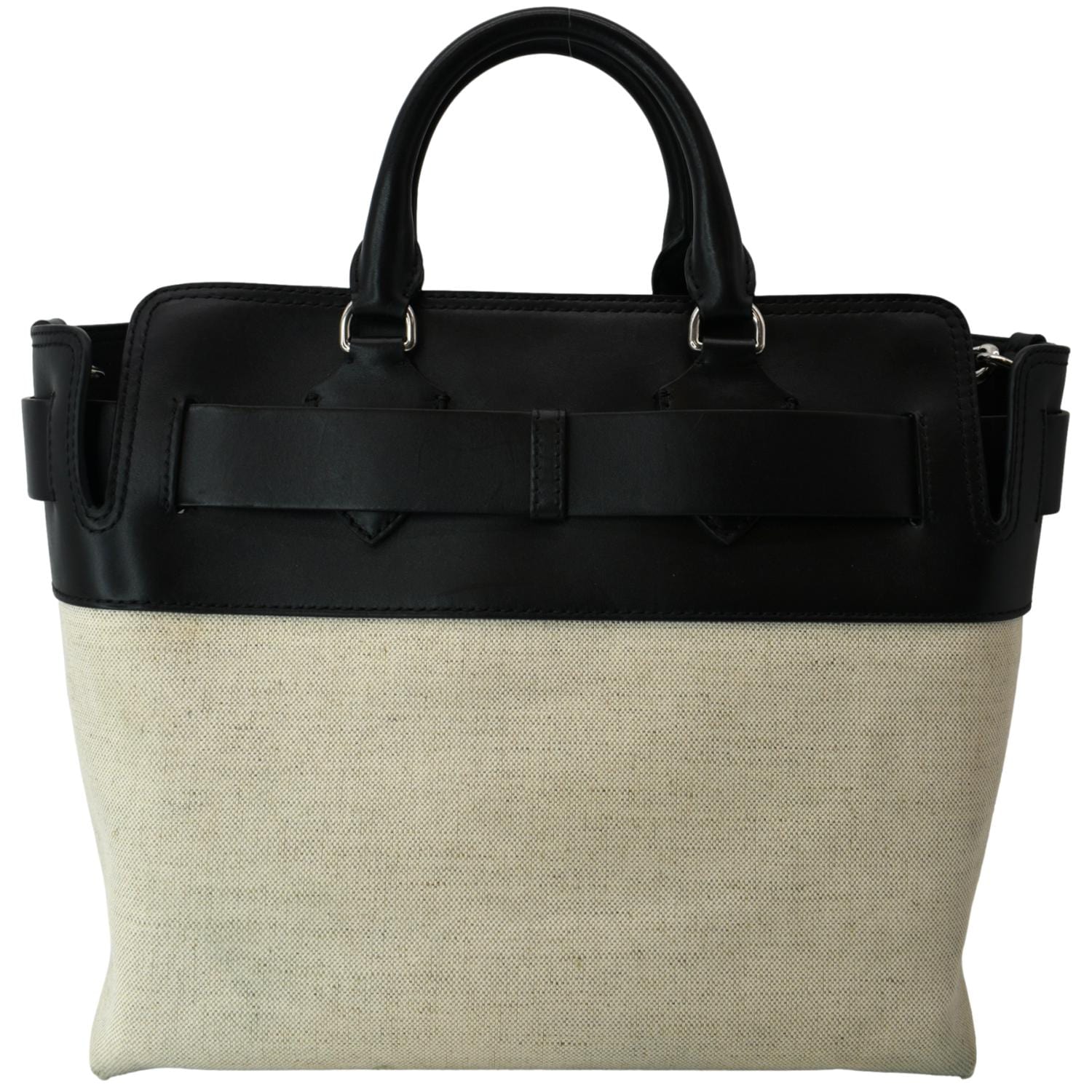 Burberry Medium Smooth Calfskin Canvas Belt Bag Black