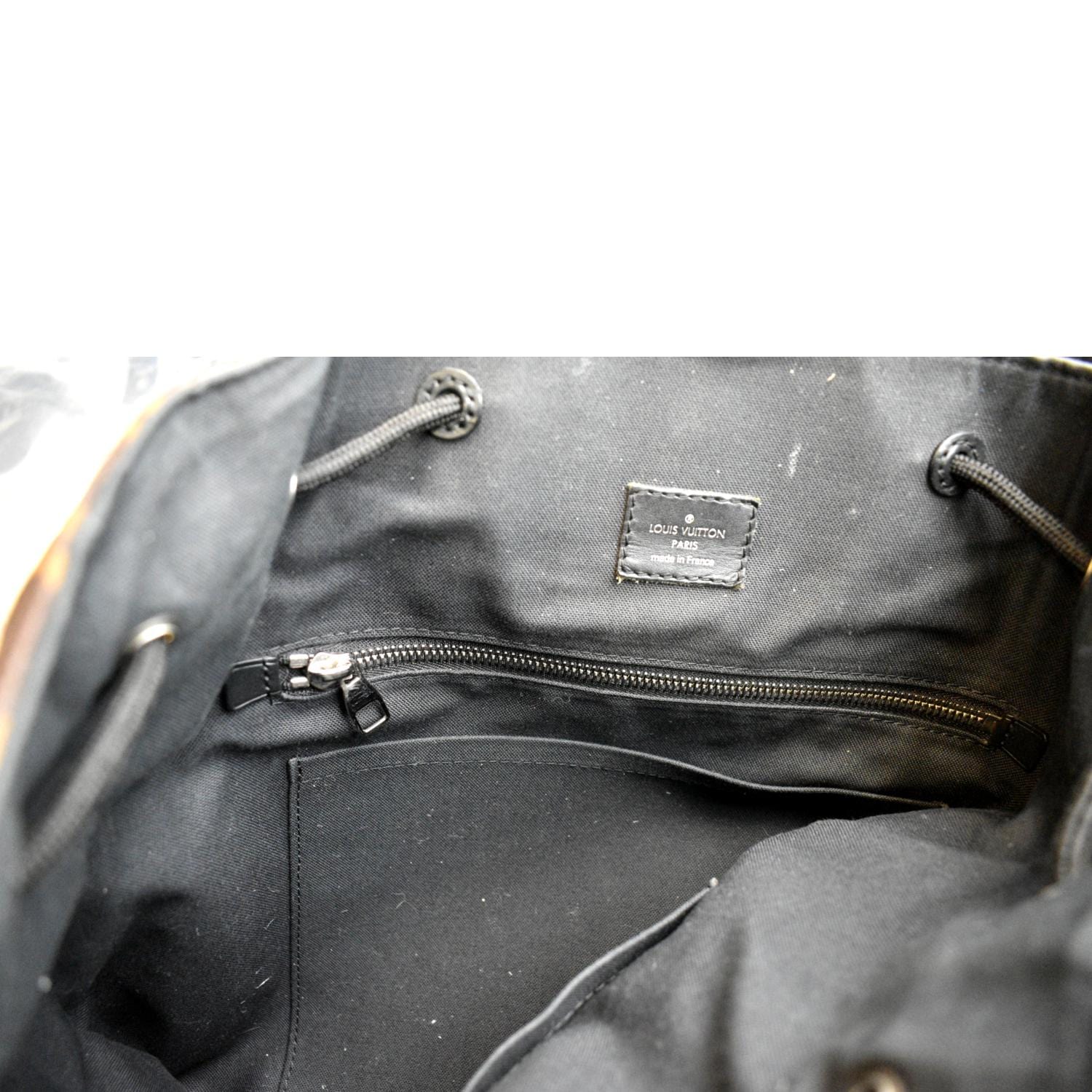LOUIS VUITTON Christopher Monogram Macassar Canvas Backpack Bag Brown