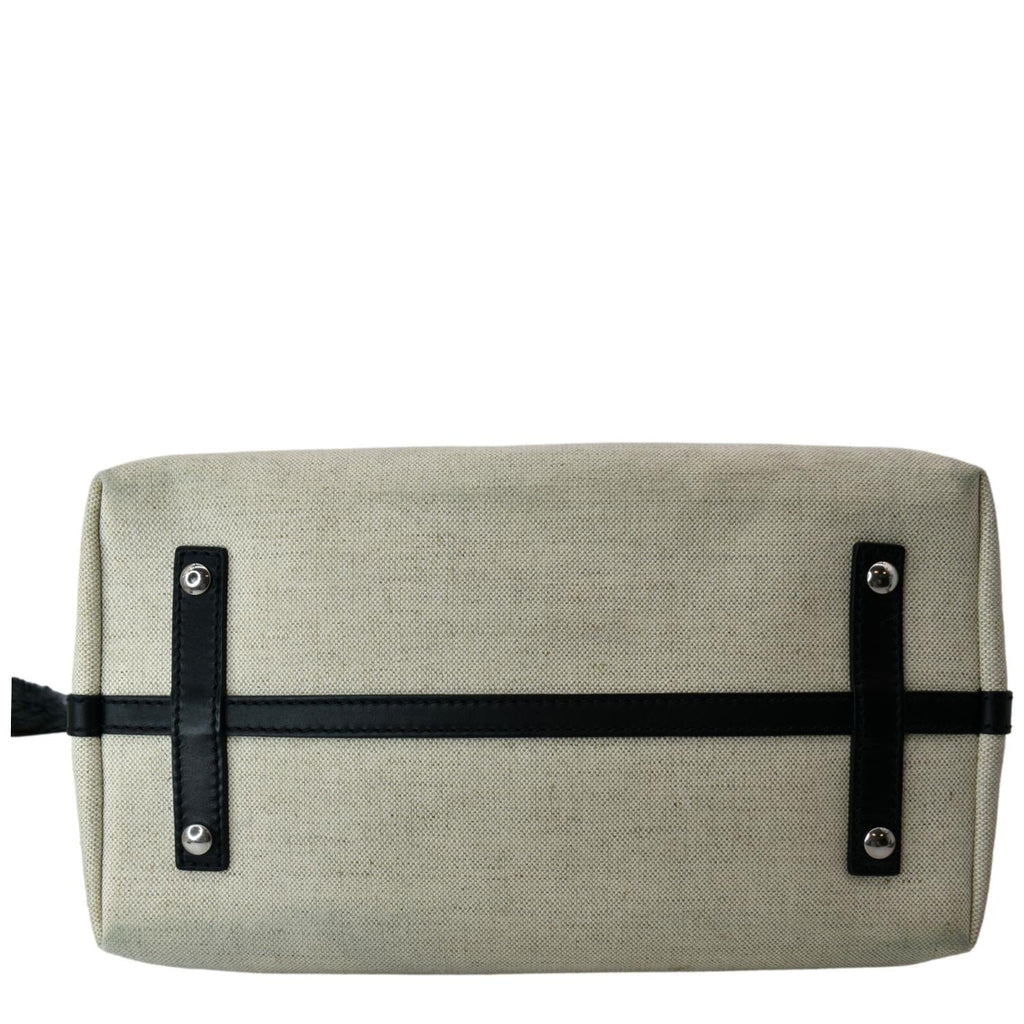 Burberry Medium Smooth Calfskin Canvas Belt Bag Black