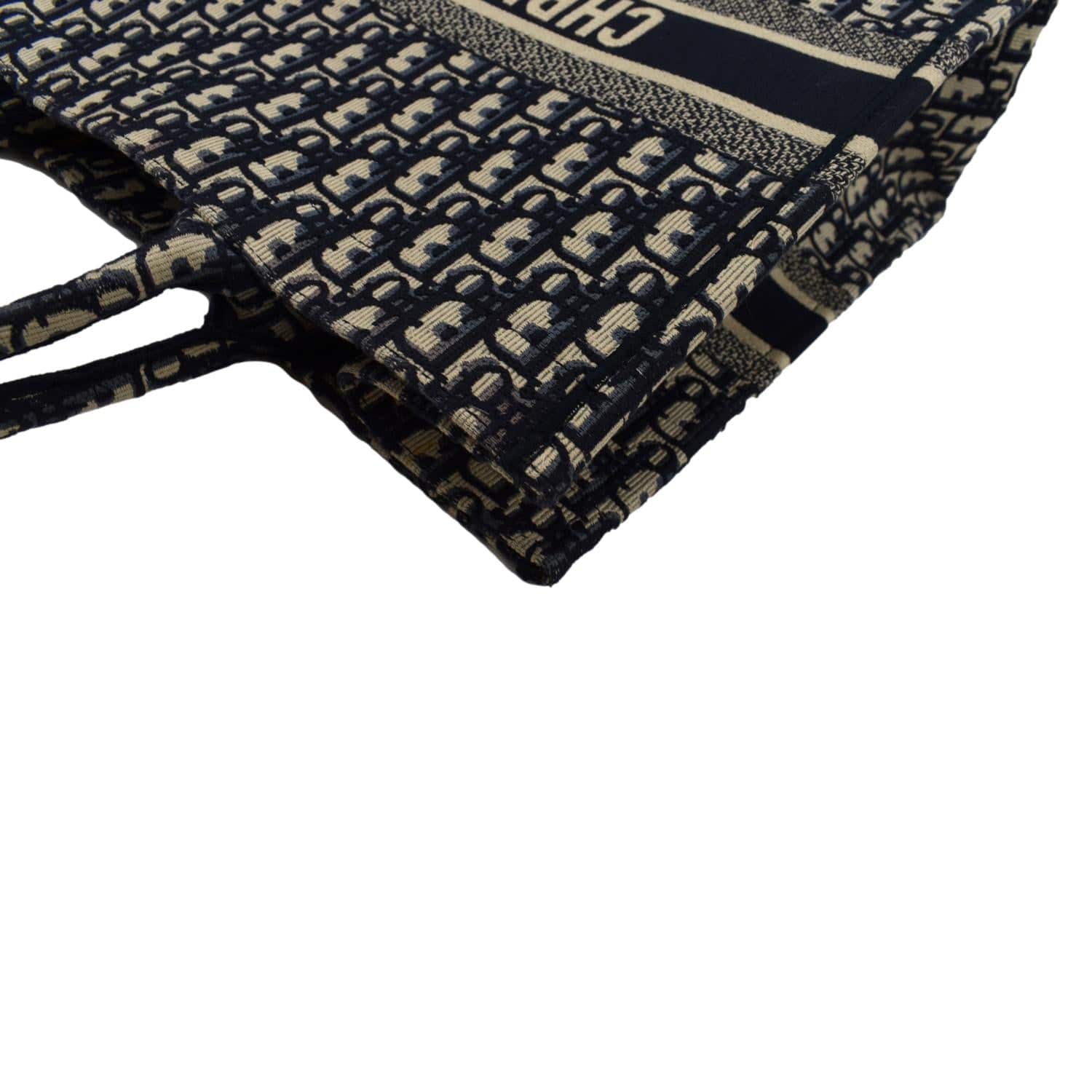 CHRISTIAN DIOR Large Book Oblique Embroidered Canvas Tote Bag Multicolor